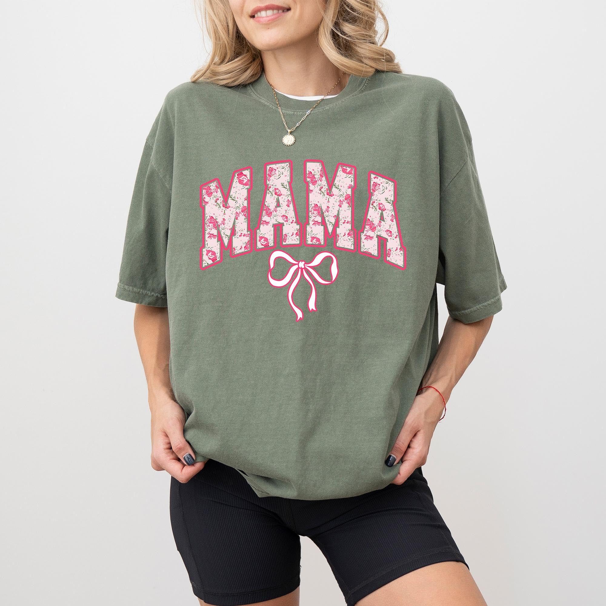 Floral Bow Mama Shirt Comfort Colors &hellip;