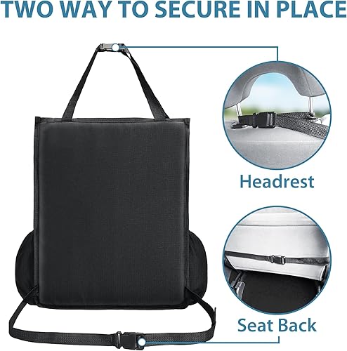 Miniatura 5 de Elantrip Organizador de asiento delantero de automóvil, almacenamiento de asiento trasero con correas ajustables, organizadores de asiento de camión