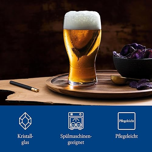 Miniatura 3 de Villeroy & Boch Purismo - Juego de 2 vasos para cerveza, 6.25 in/22 oz, cristal transparente