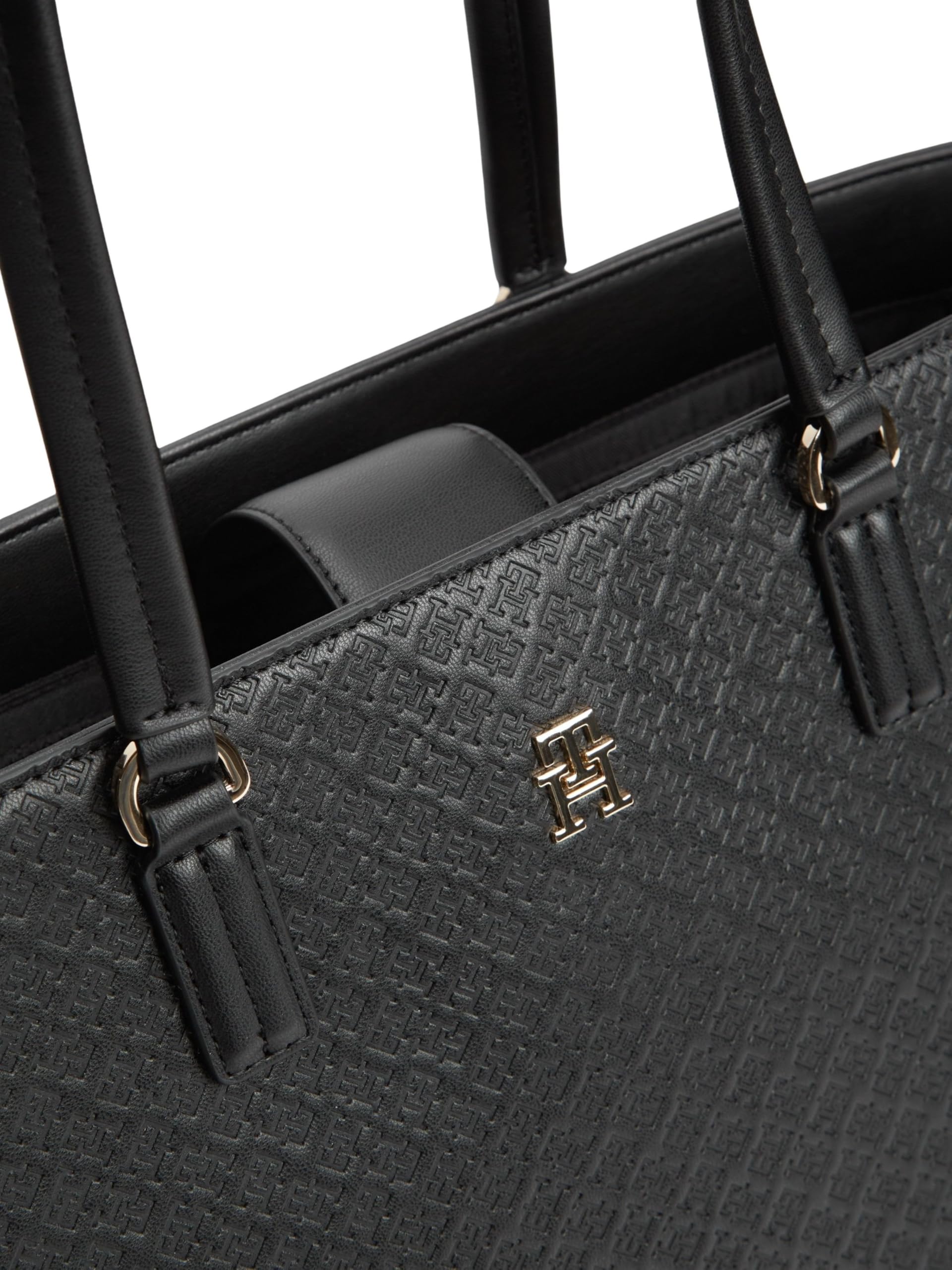 Tommy Hilfiger Th Daily Tote Mono AW0AW18417 - Bolsa para mujer, color negro (negro), talla única