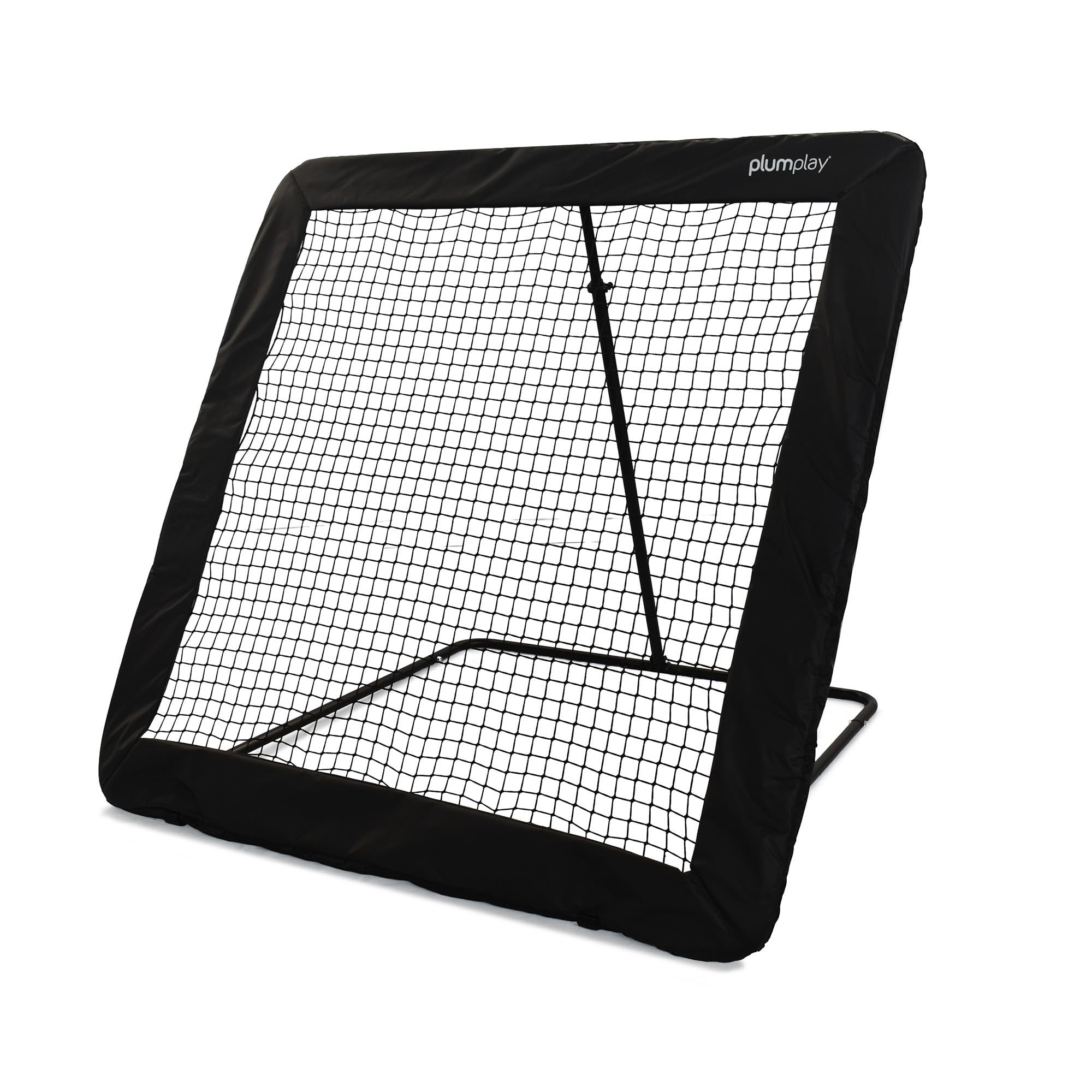 Plum Play Football Rebounder Net - Adjustable Height Soccer Skills Training Aid - Kickback Target Practice for Passing Shooting or Goalkeeper - 3 Years Plus (164 x 164cm)