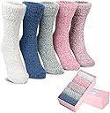 5 Pairs Fuzzy Soft Cozy Comfortable Socks for Women, Casual Sleep Comfy Socks, Perfect Warm Winter Gifts for Women