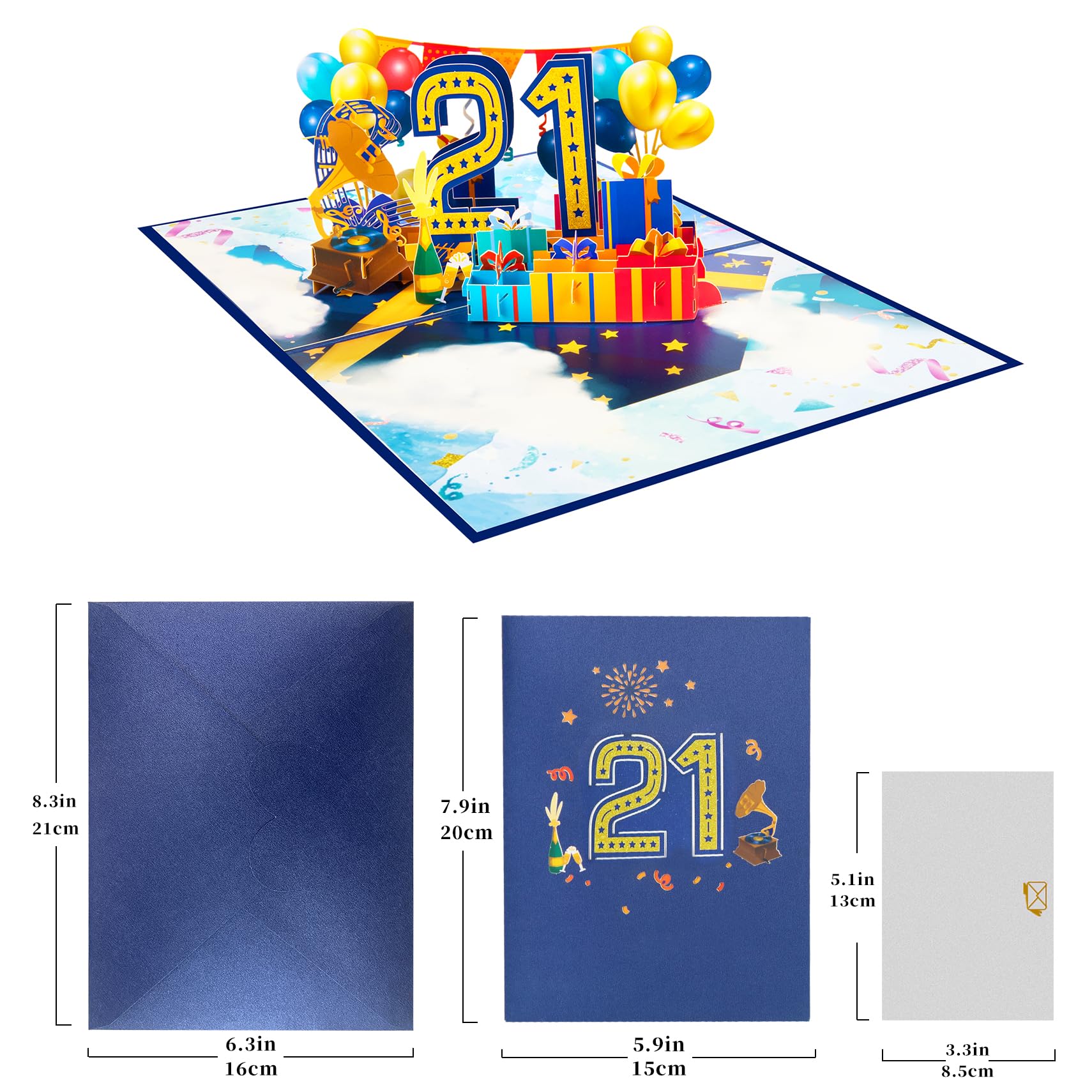 GREETING ART BIGLIETTI auguri compleanno 18 anni,biglietto pop-up 3 EUR