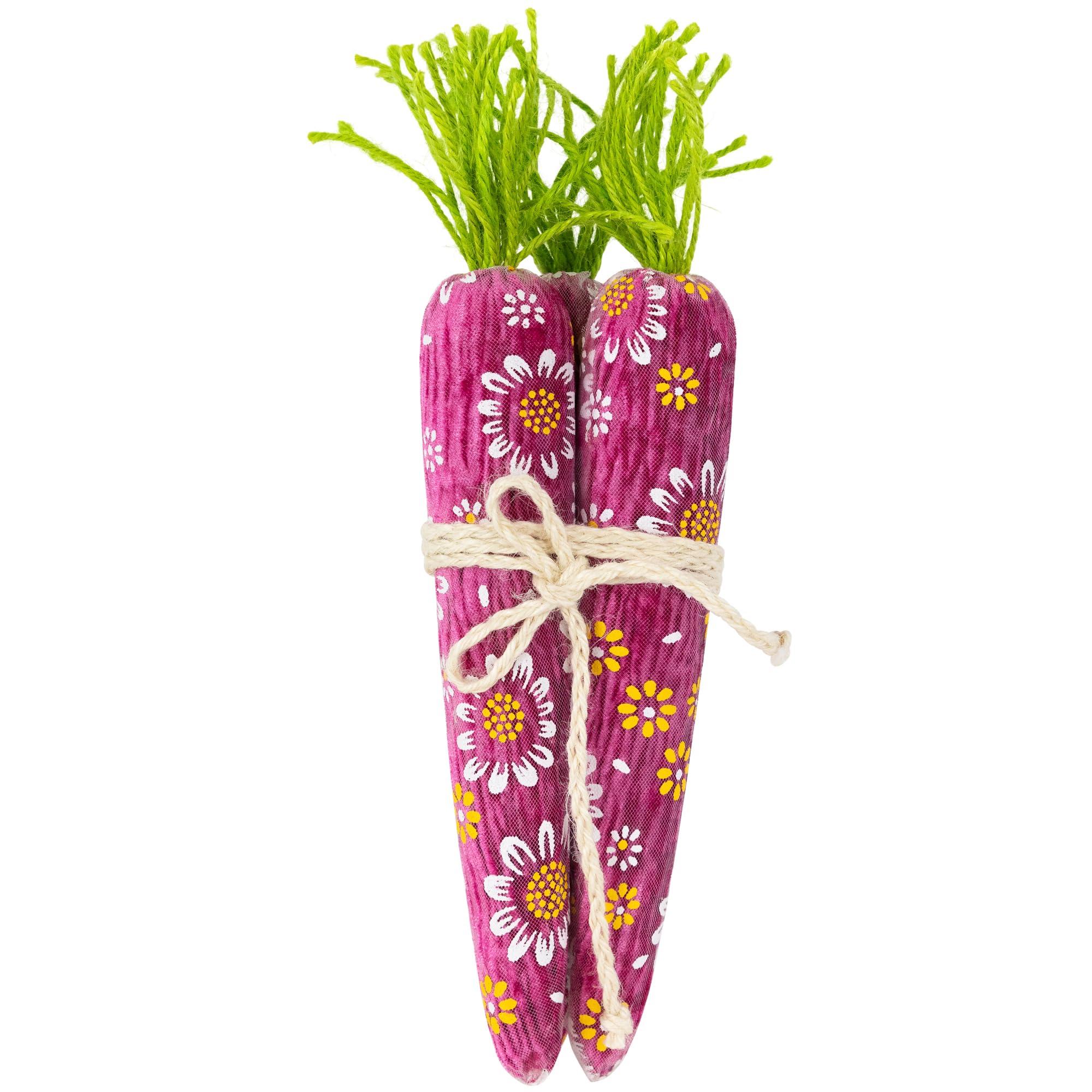 Floral Easter Carrot Decorations - 10.25