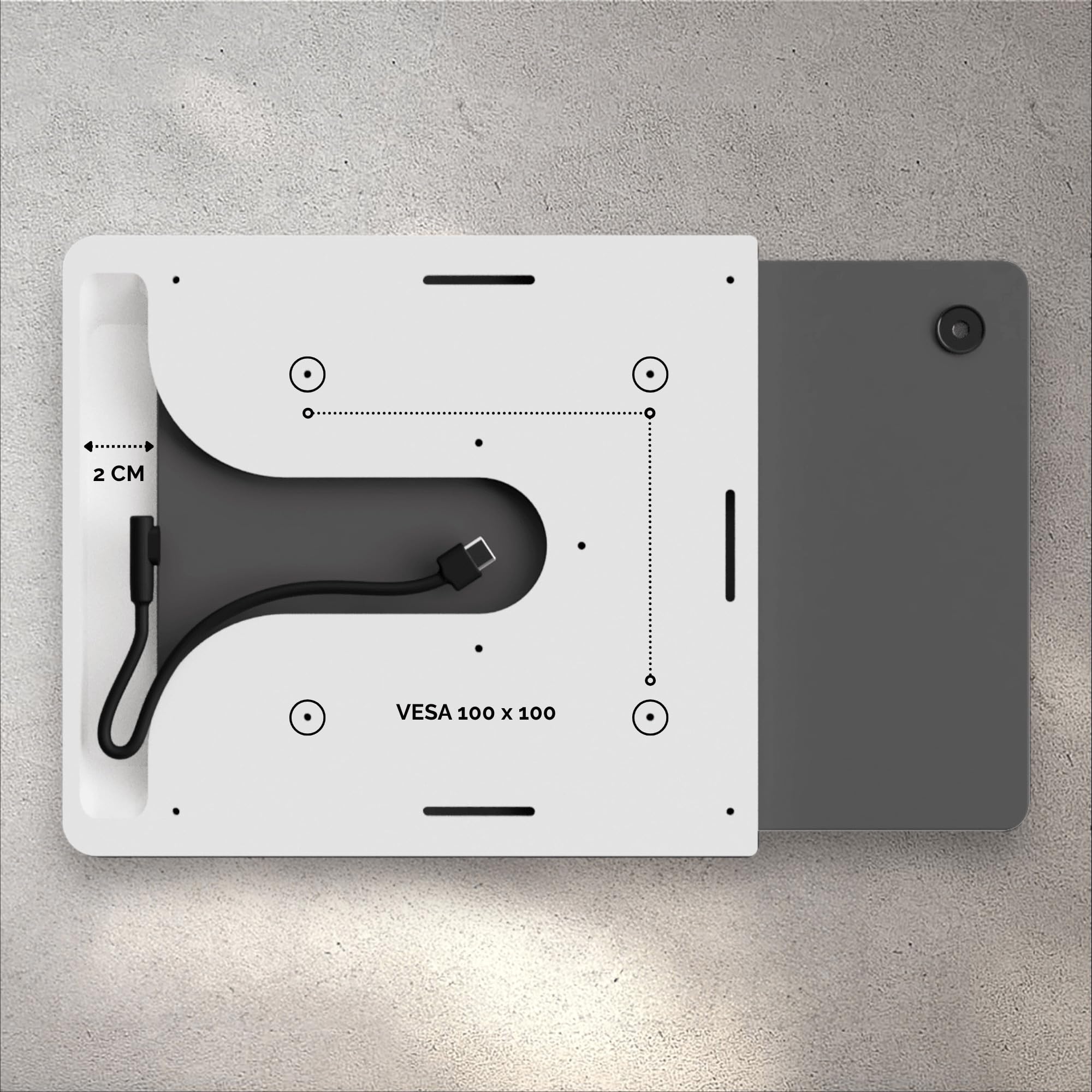 Supporto Tablet da Parete per iPad 7/8/9 Generation 10,2 Pollici - Supporto Estraibile Ultra Sottile per Smart Home - Bianco