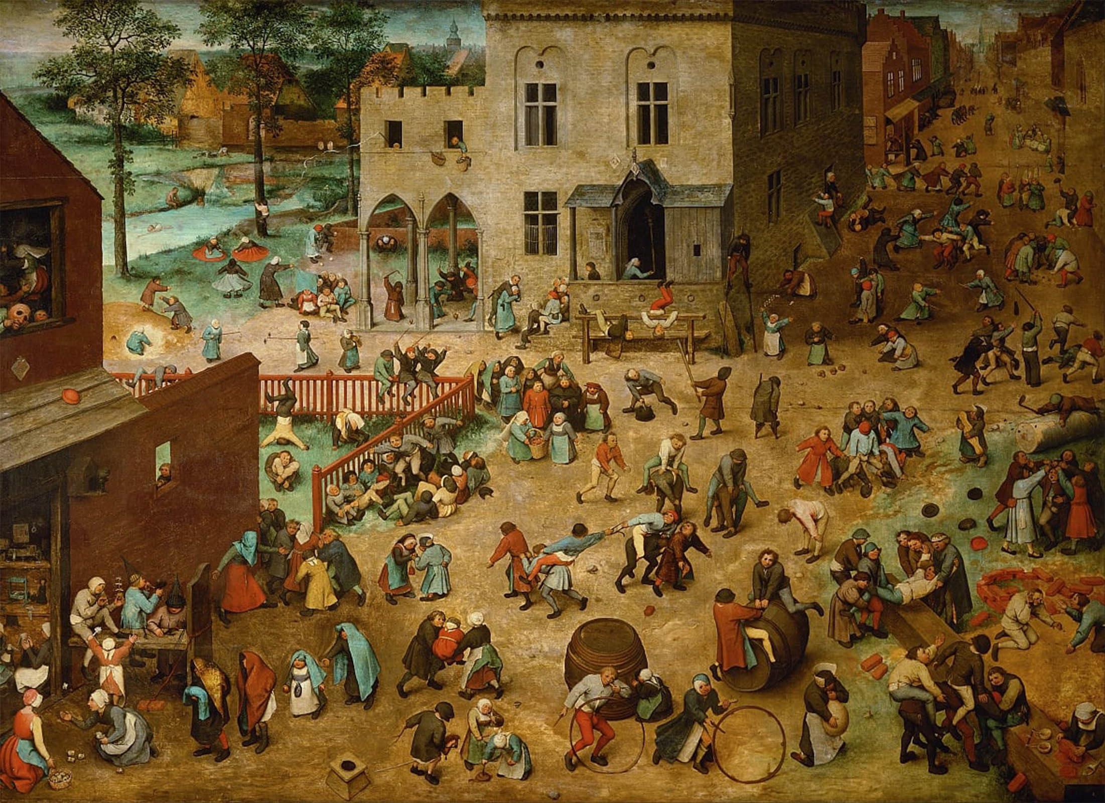 ARTXLXXBN Famous Prints Artwork Pictures Poster Painting Art Childrens by Pieter Bruegel the Elder Artwork Landscape Pictures for Home Decor 60x90cm