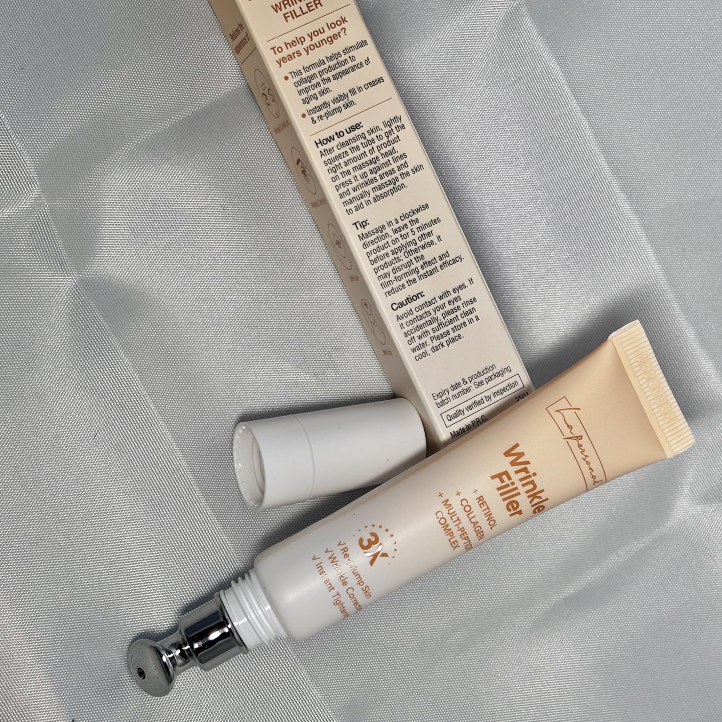 LA.PERSONAL Wrinkle Filler for Deep Wrinkles & Fine Lines, Instant Eye Face Lift Cream, Rapid Under Eye Bags Smile Lines Puffiness with Collagen & Multi-Peptide Complex 0.53 Oz