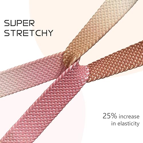 Miniatura 4 de Paquete de 2 correas trenzadas compatibles con Google Pixel WatchGoogle Pixel 2 Watch para mujeres y hombres, correas trenzadas elásticas suaves