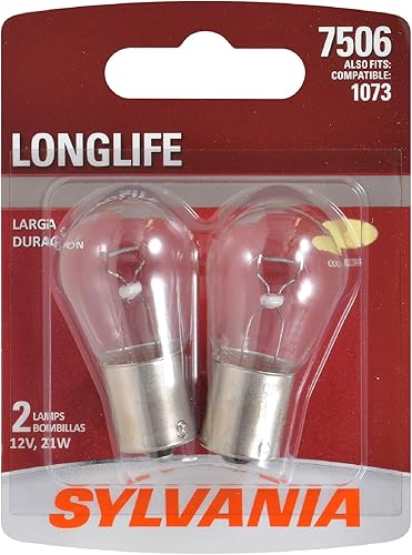 SYLVANIA - 7506 Miniatura de larga duración - Foco, ideal para luces de circulación diurna (DRL) y luces de marcha atrásretroceso (contiene 2