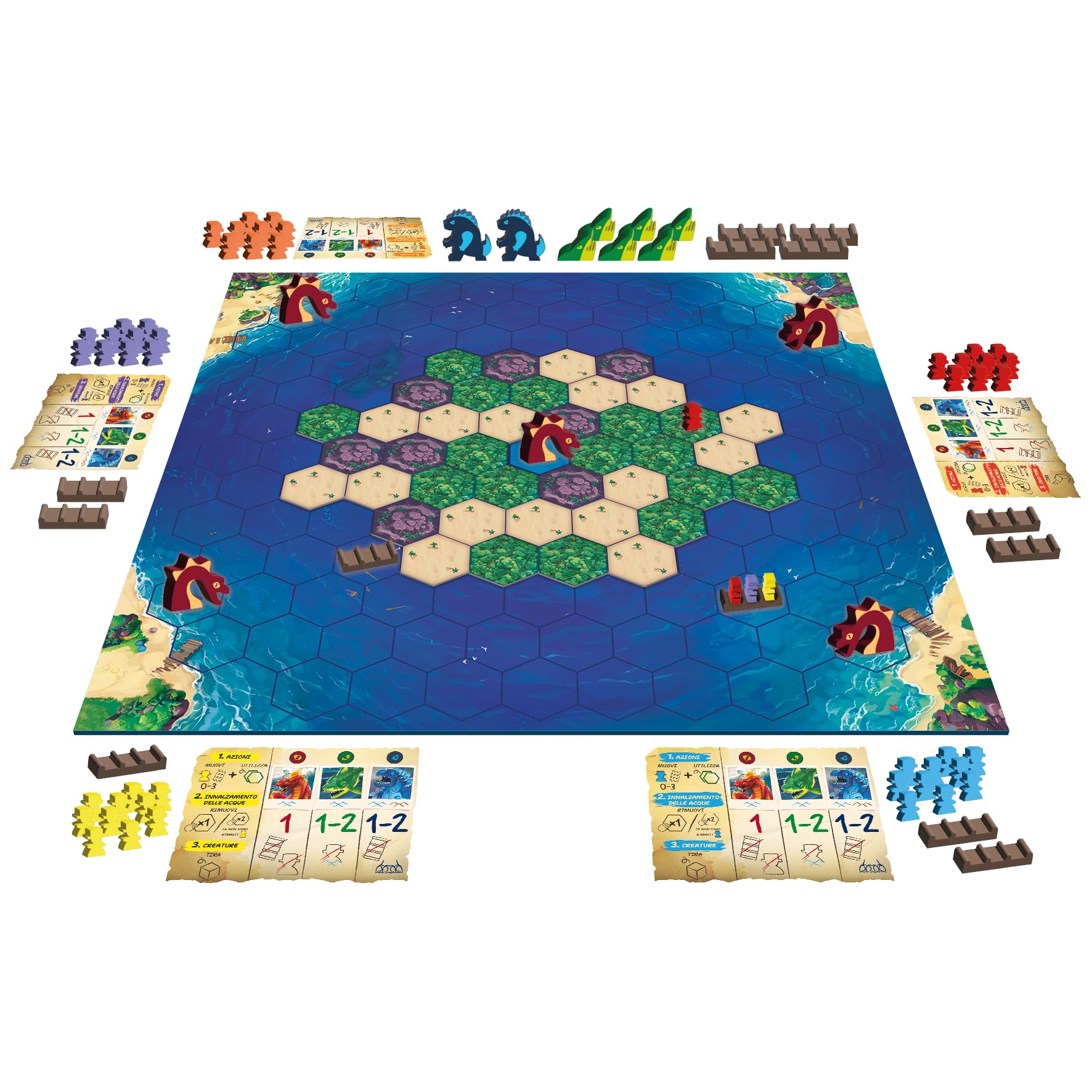 Asmodee Survive The Island Board Game, 8+ lat, 2-5 graczy, edycja włoska