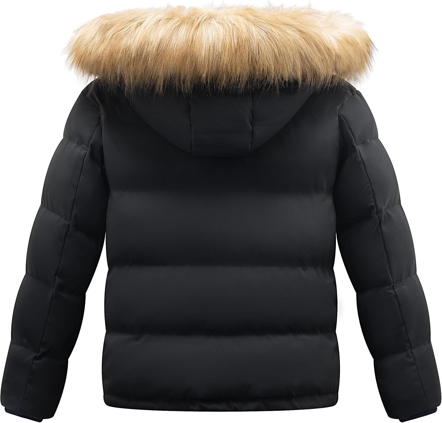 WULFUL Boy's Girls Winter Coats Waterproof Fleece Lined Puffer Jackets Kids Thicken Outerwear With Detachable Hood - Image 2