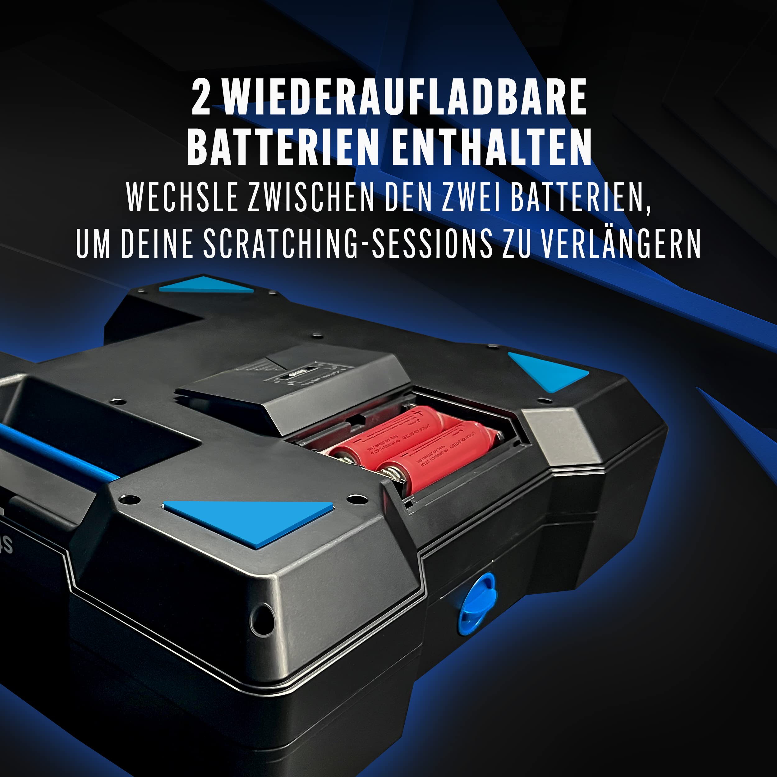 Stanton STX - Tragbarer Scratch DJ-Turntable mit Innofader Nano Crossfader, Bluetooth, Pitch Slider, USB Recording, Lautsprecher, 2 Akkubatterien
