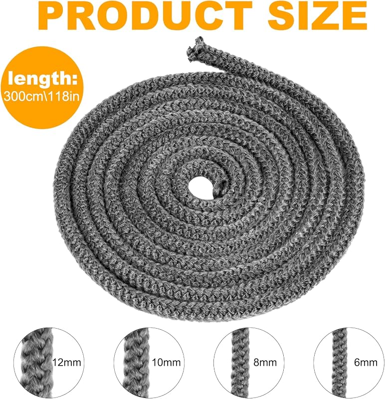 Flintronic Tűzálló Üvegszálas Tömítőzsinór - 8mm x 3m, Szürke, 600°C Hőálló Kályha Tömítés Kandallóhoz, Sütőhöz
AI: I've created a Hungaria