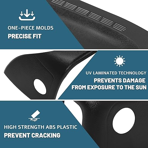 Miniatura 3 de KUAFU Cubierta de tablero compatible con Chevy TahoeSuburbanSilveradoAvalanche GMC YukonSierra 1500 2500 3500 1999-2007, tapa de cubierta