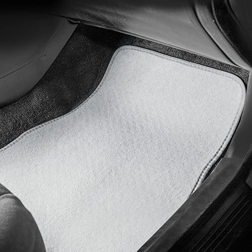 Miniatura 3 de FH Group Alfombrillas para automóvil, ajuste universal, combo de fundas de asiento de automóvil pequeñas, alfombrillas protectoras de alfombra gris