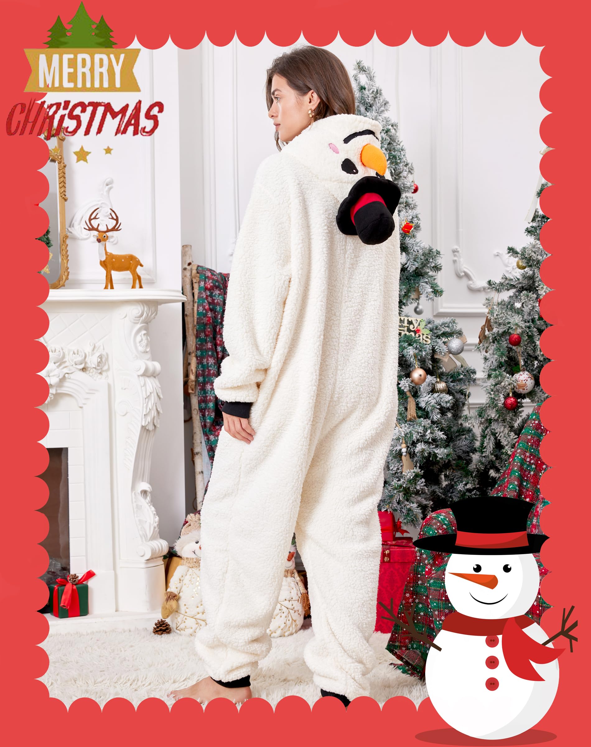 dressfan Pijama unisex de sherpa para adultos, disfraz de Halloween para mujeres y hombres
