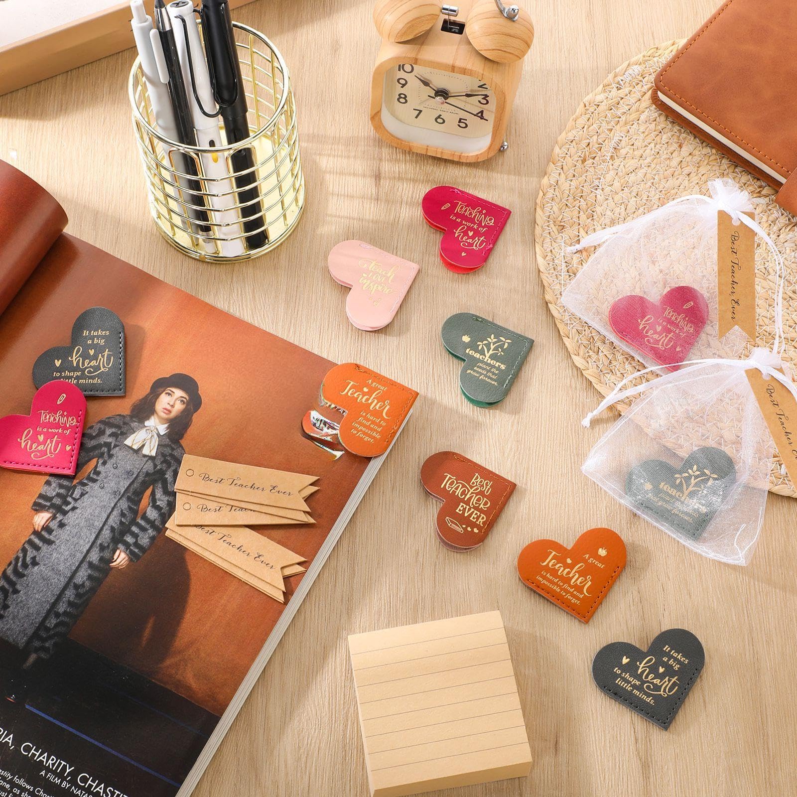 Snapklik.com : Sinload 12 Sets Thank You Teacher Gifts Bulk Leather ...