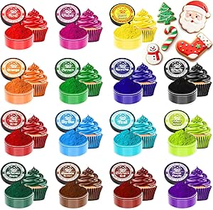 Food Colouring Powder - 15 Colours x 5g Food Colouring Set, High ...
