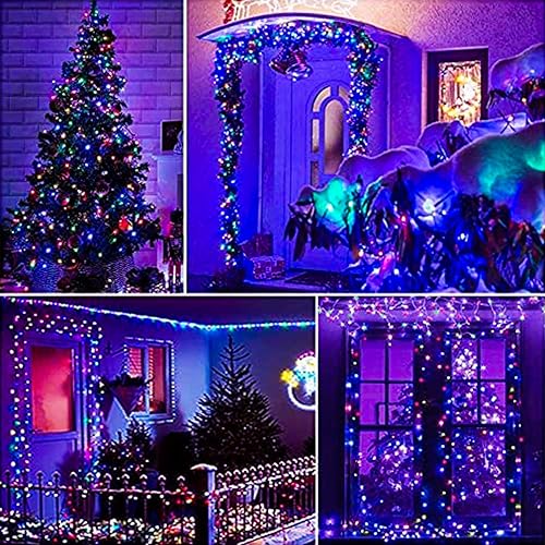 Miniatura 7 de Paquete de 12 luces de hadas a pilas, 7 pies, 20 luces LED impermeables de Navidad, alambre plateado, luciérnaga, luna estrellada, luces para