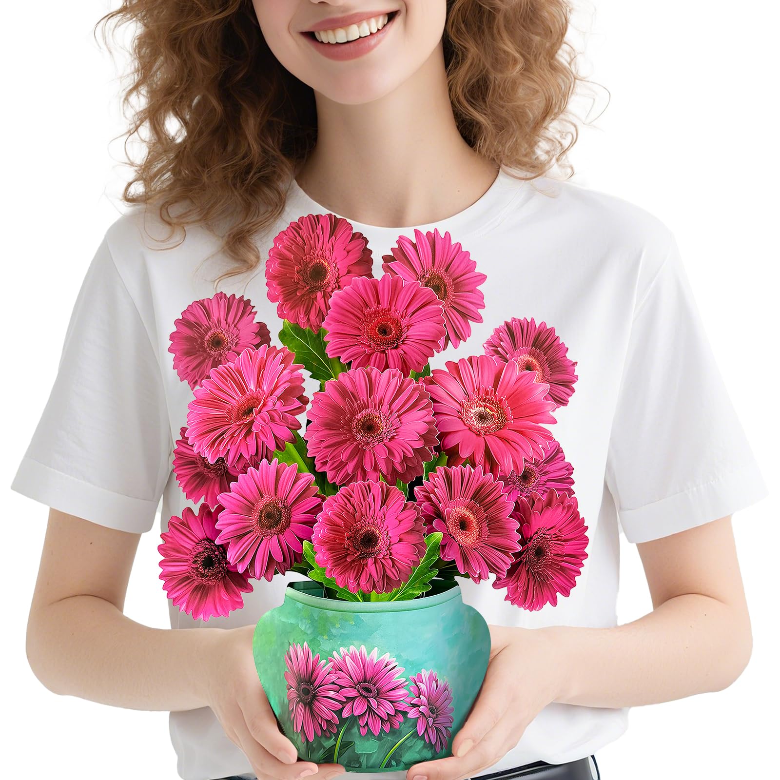 PINELIFE Birthday Cards For Women, Paper Bouquets For Mother's Day, Anniversary, Thank You Greeting Card, With Note Card & Envelope (Mystical Daisy)