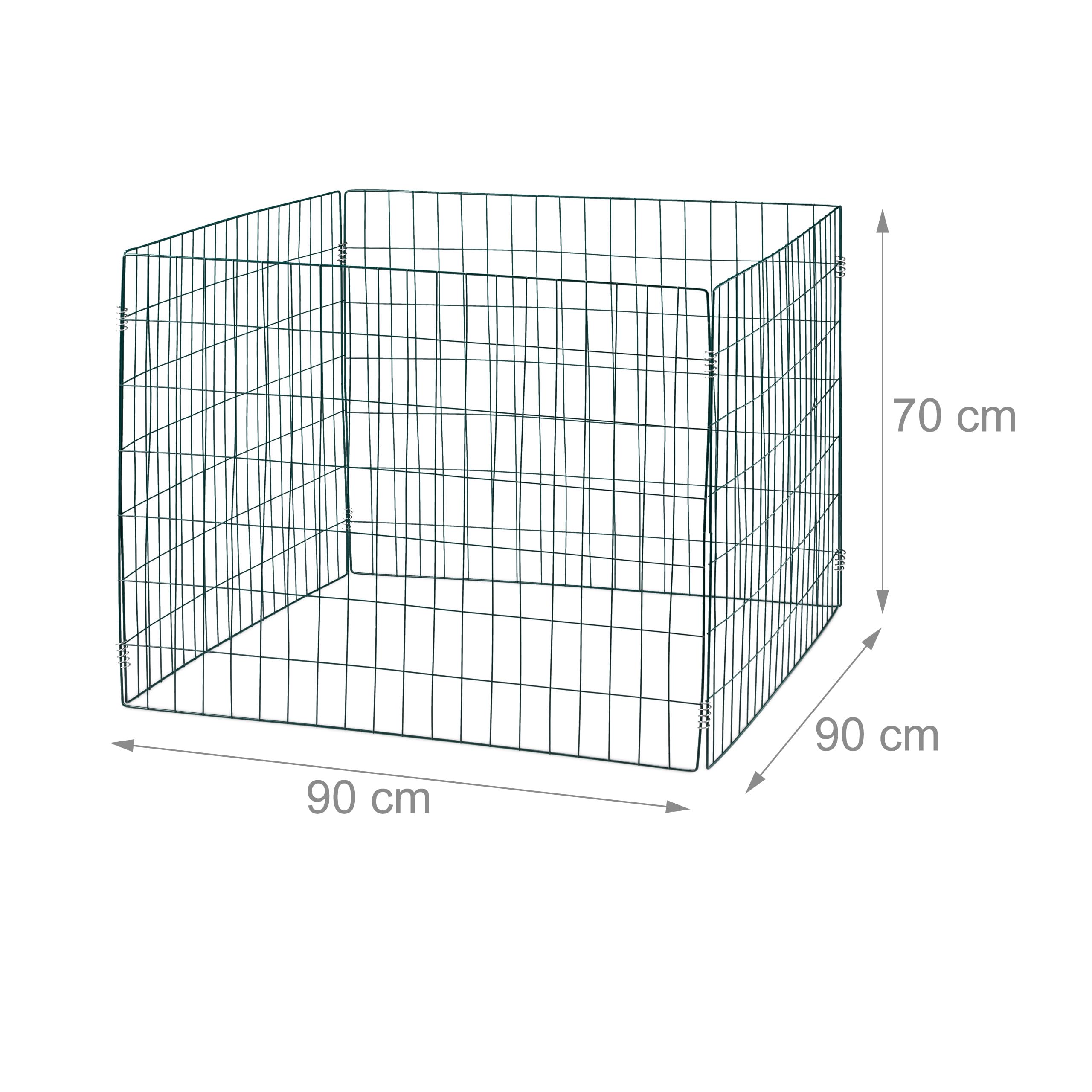 Relaxdays Compostiera in Acciaio, Set da 2 Contenitori da Giardino per Compost, HLP: 70 x 90 x 90 cm, 560 Litri, Verde