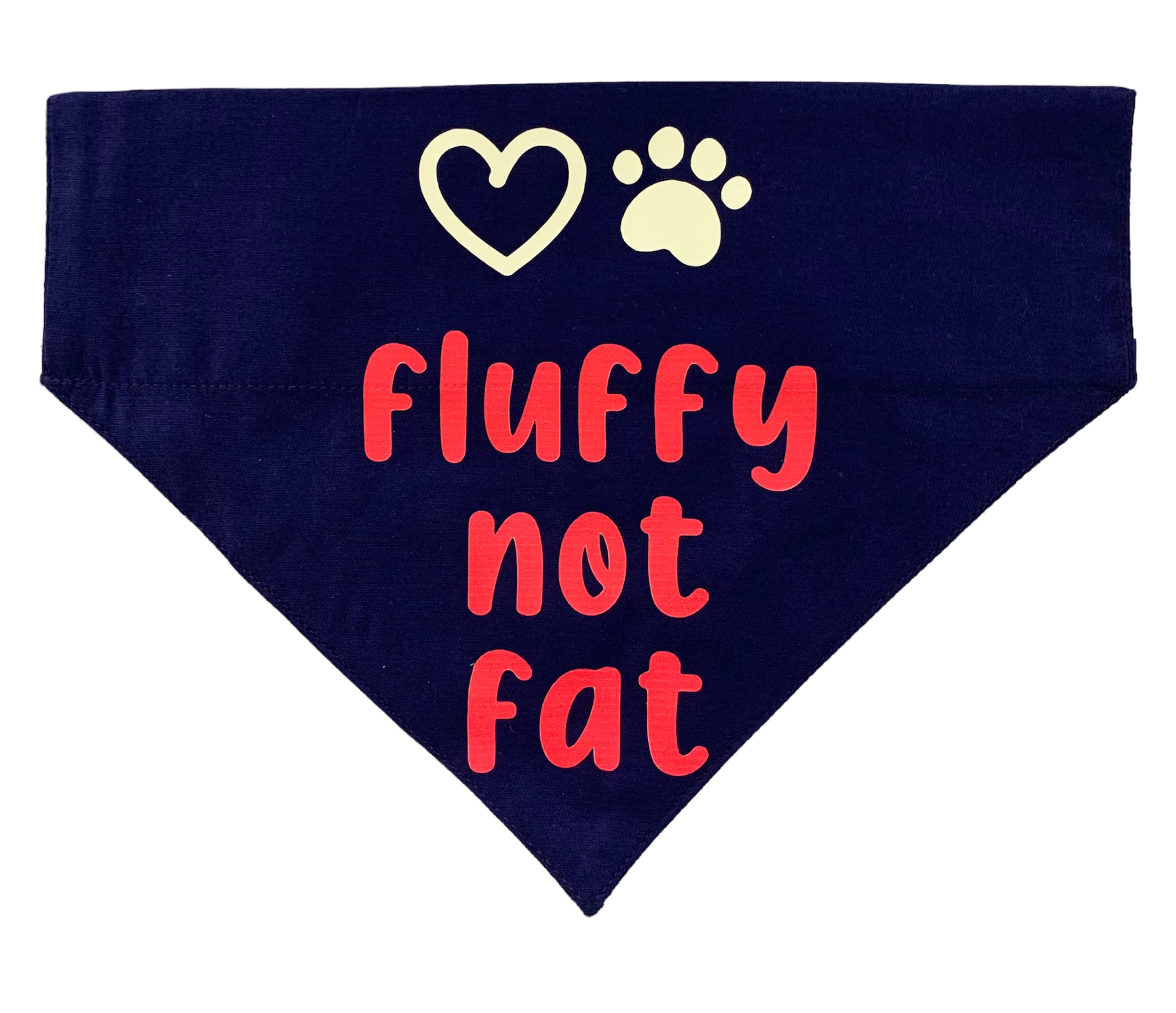 For The Fur Kids Fluffy Not Fat Quirky Dog Bandana (Blue) (B0B9S1BHJ5) Amazon Price History, Amazon Price Tracker
