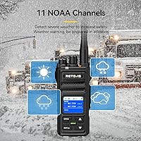 Vista 5 de Retevis NR30S 2 Way Radio Long Range,IP67 Waterproof Two Way Radios with Mic,Noise Canceling,2800mAh,Group Call,Emergency,NOAA,Heavy