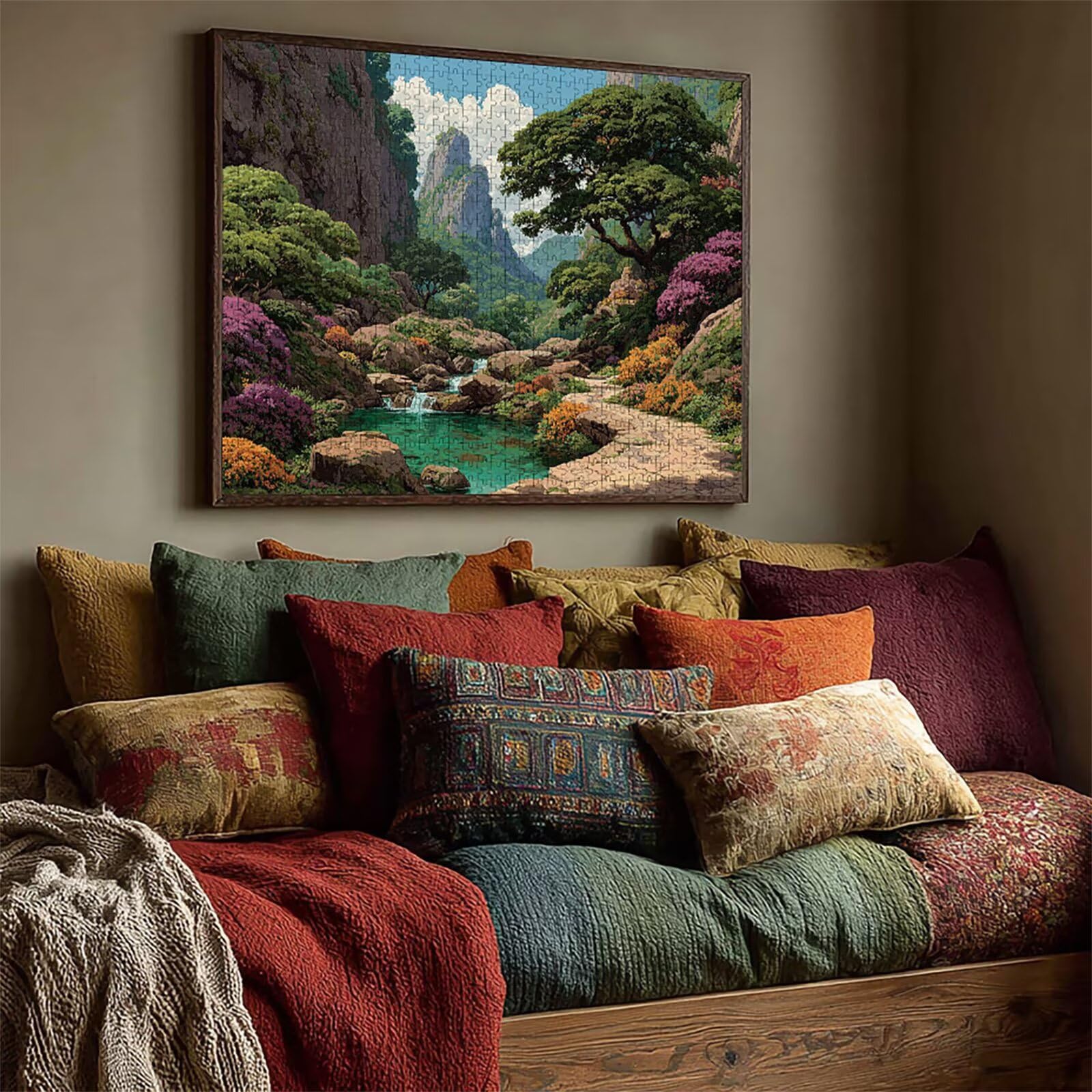 Drzewo Puzzle 6000 sztuk dla dorosłych, drewniane puzzle z pudełkiem 179x105cm, puzzle dla dorosłych o wysokiej trudności, DIY gra logiczna, kreatywne hobby, letnia dekoracja, (izolacja) 5-6610