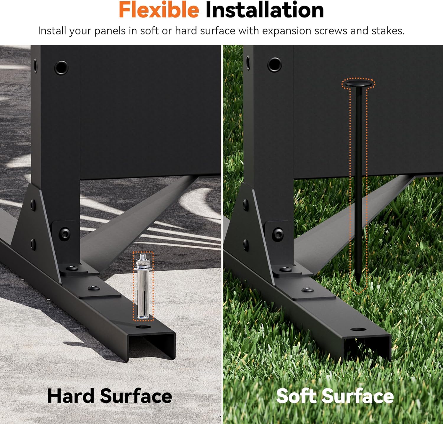 Modern Shade 4x6 FT Metal Privacy Screen with Artistic Modular Designs Decorative Patio Privacy Fence & Garden Divider, Freestanding Outdoor Metal Fence Panel, Weather-Resistant (Perch & Meadow)