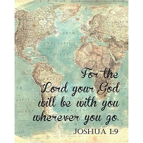 Joshua 1:9 Wall Decor: Faith-Inspired Bible Verse Posters for Classrooms, Living Rooms, and Office Spaces