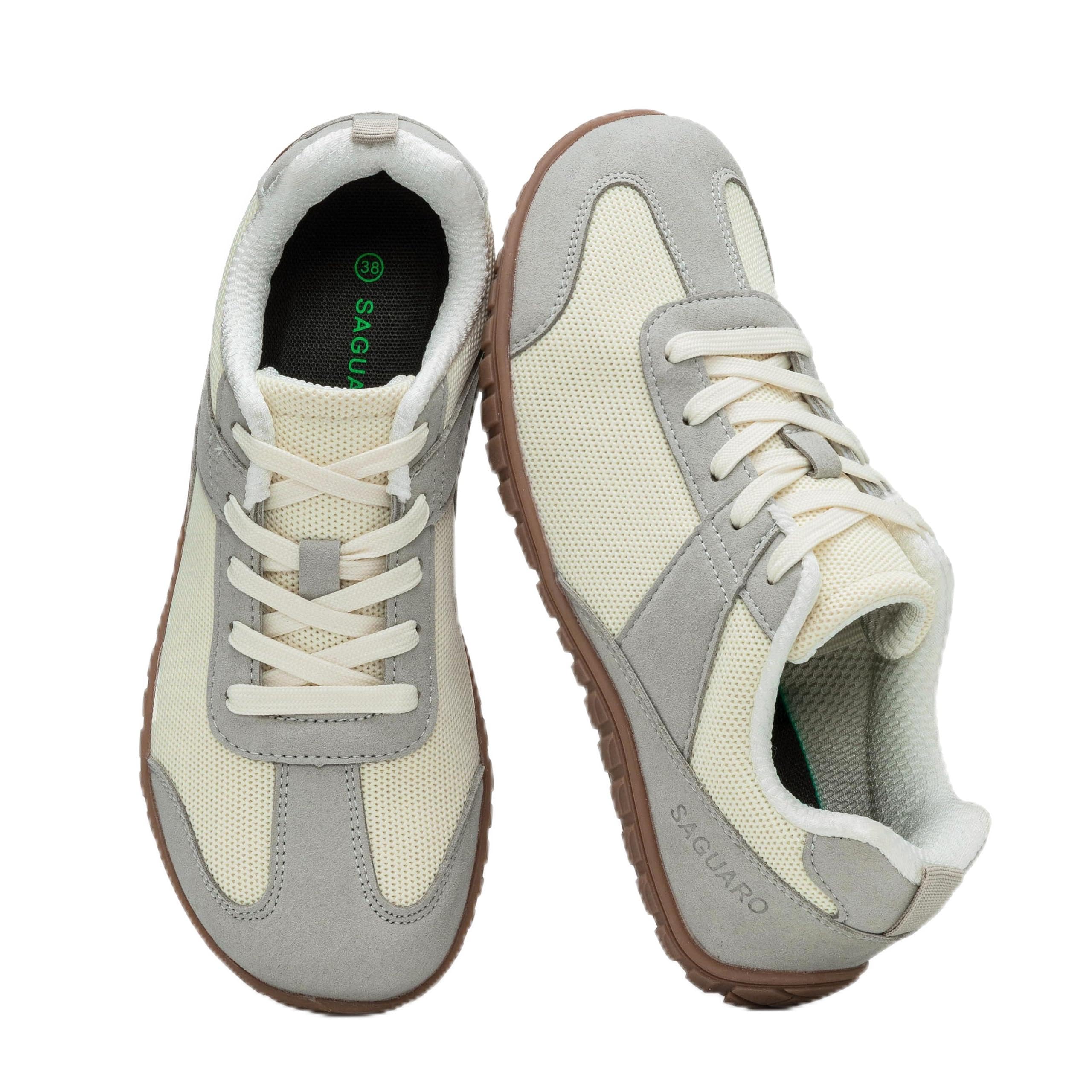 SAGAURO Barfußschuhe Damen Sommer Barfuß-Sneaker Leicht Atmungsaktive mit Breiter Zehenbox & Zero-Drop-Sohle, Gr.35-43