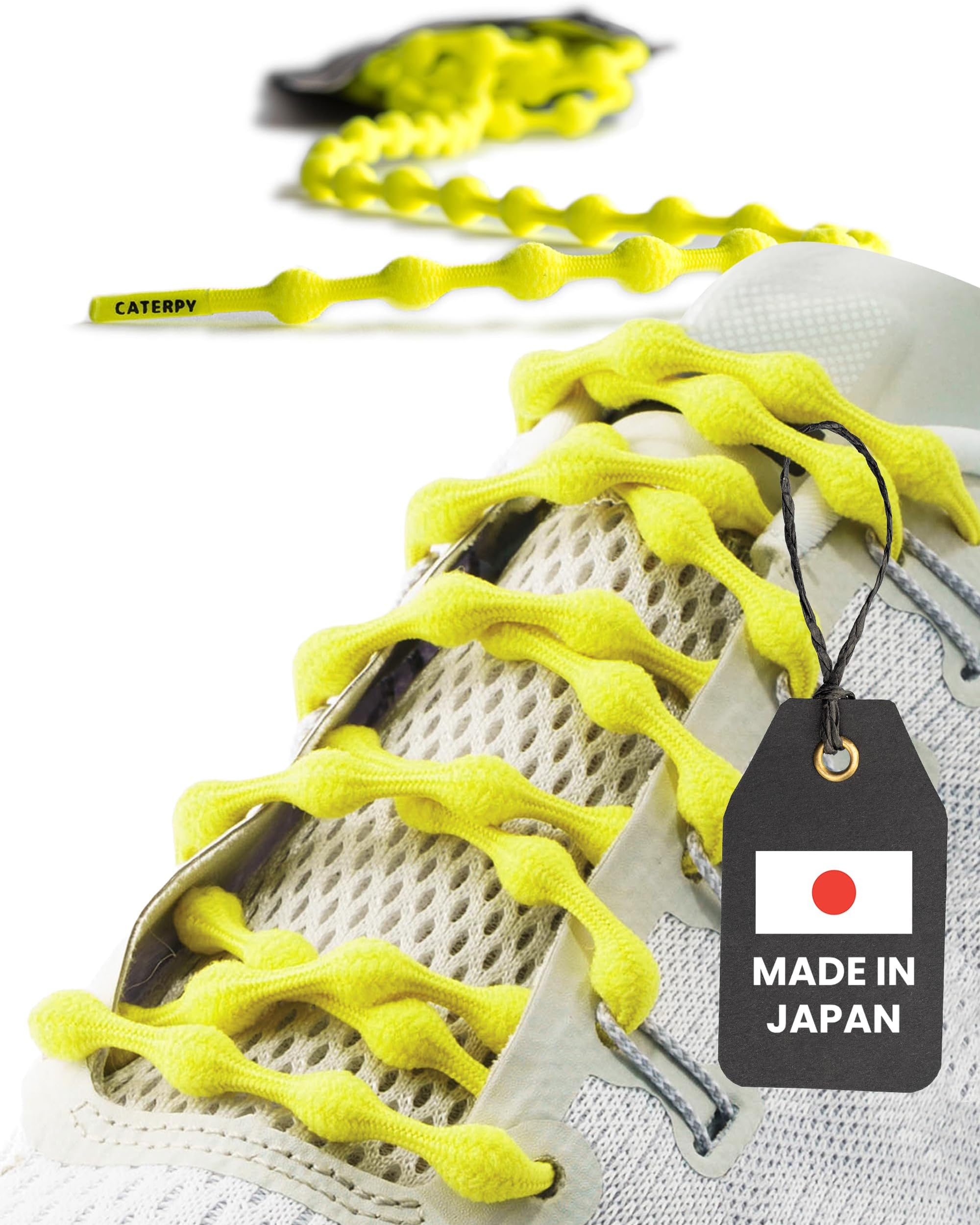 Caterpy RUN - Ultimate No Tie Shoelaces for Adults & Kids - Versatile & Easy-to-Use Shoe Laces