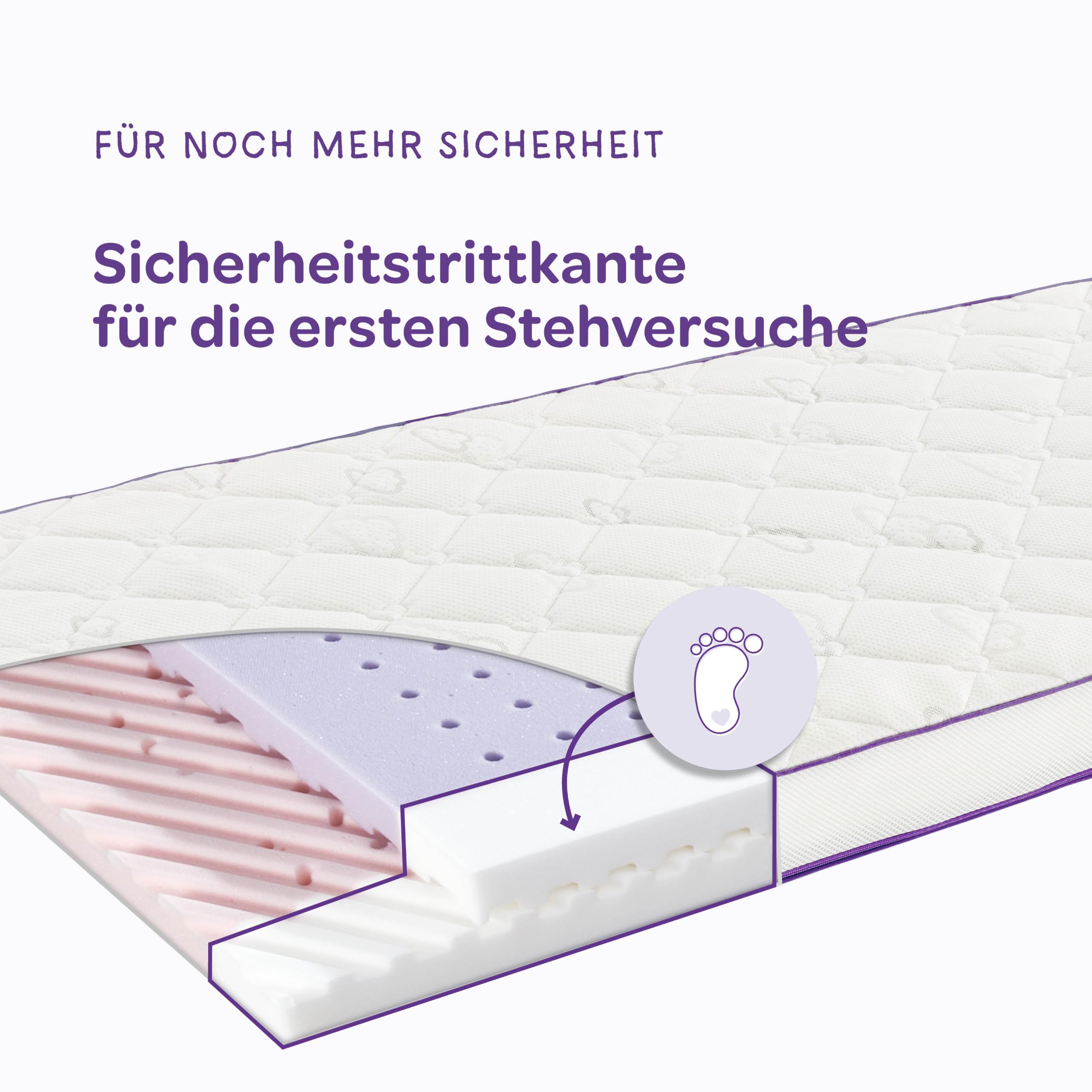 Träumeland T015101 Materasso per bambini North Star, 60 x 120 cm