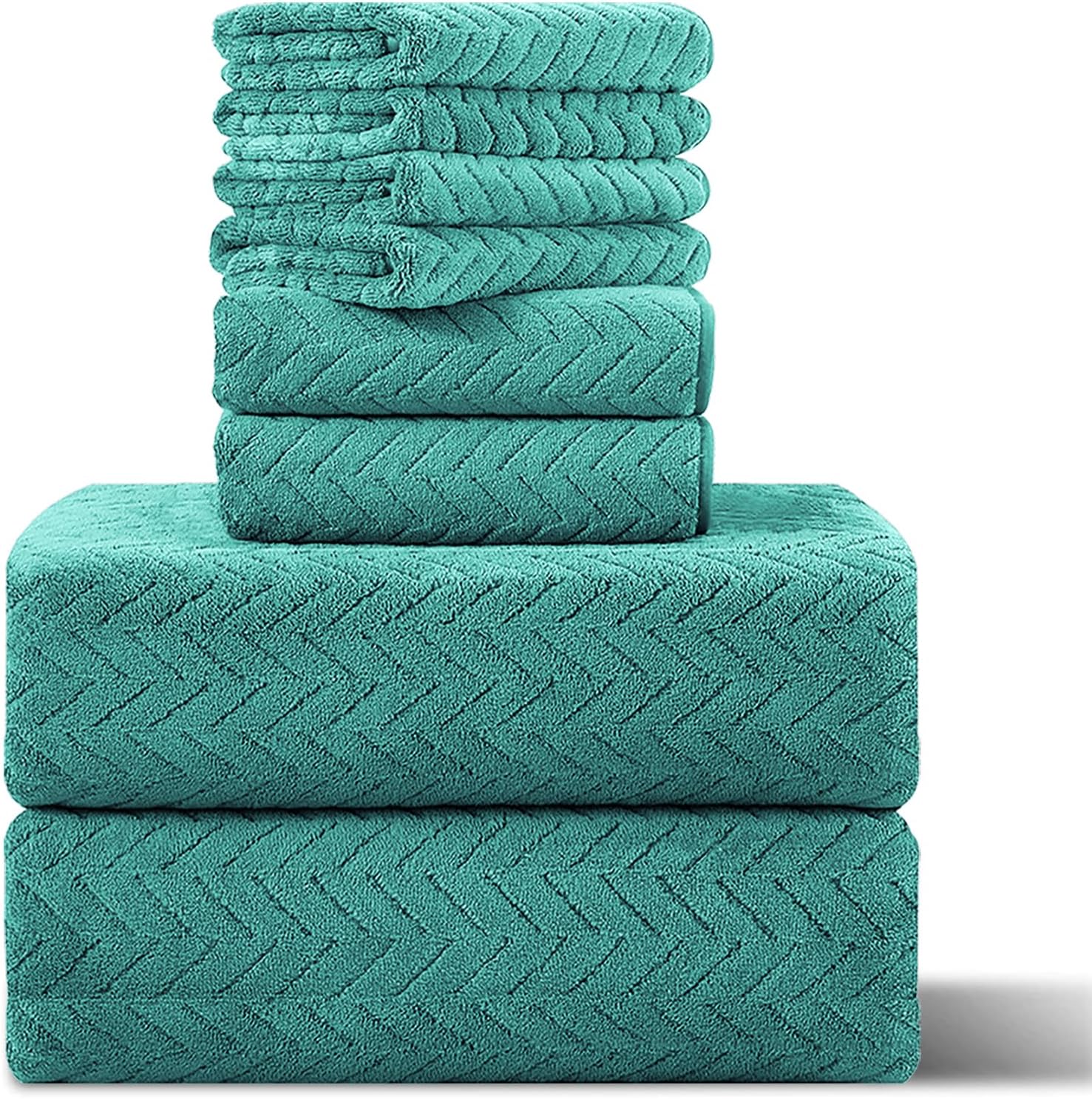 Ferdilan 8 Pack Bath Towel Set, 2 Extra Large Bath Towel Sheets, 2 Hand Towels and 4