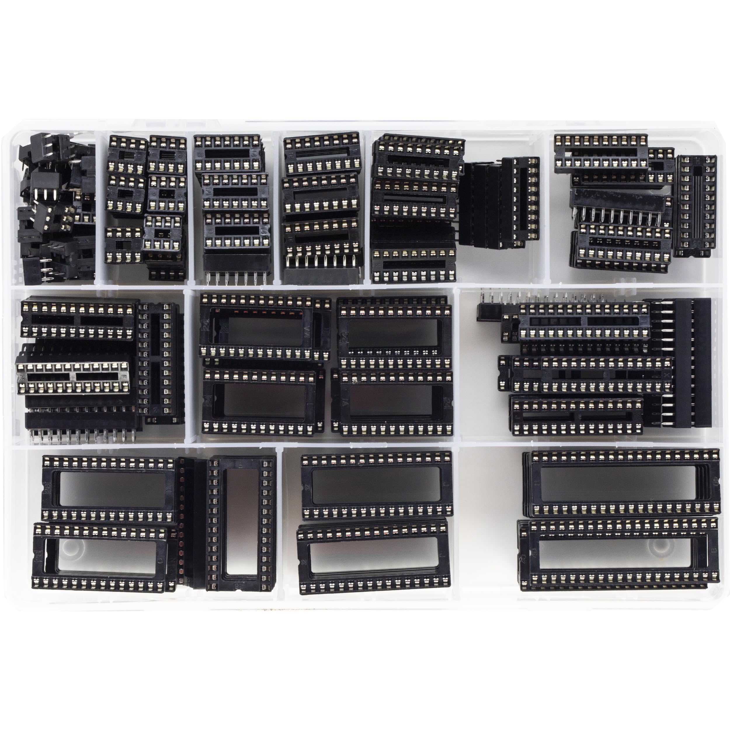 TAODAN IC Socket 20PCS 2.54 Pitch 7.6 Row Pitch 2 Row 8 Round Pins - View #2