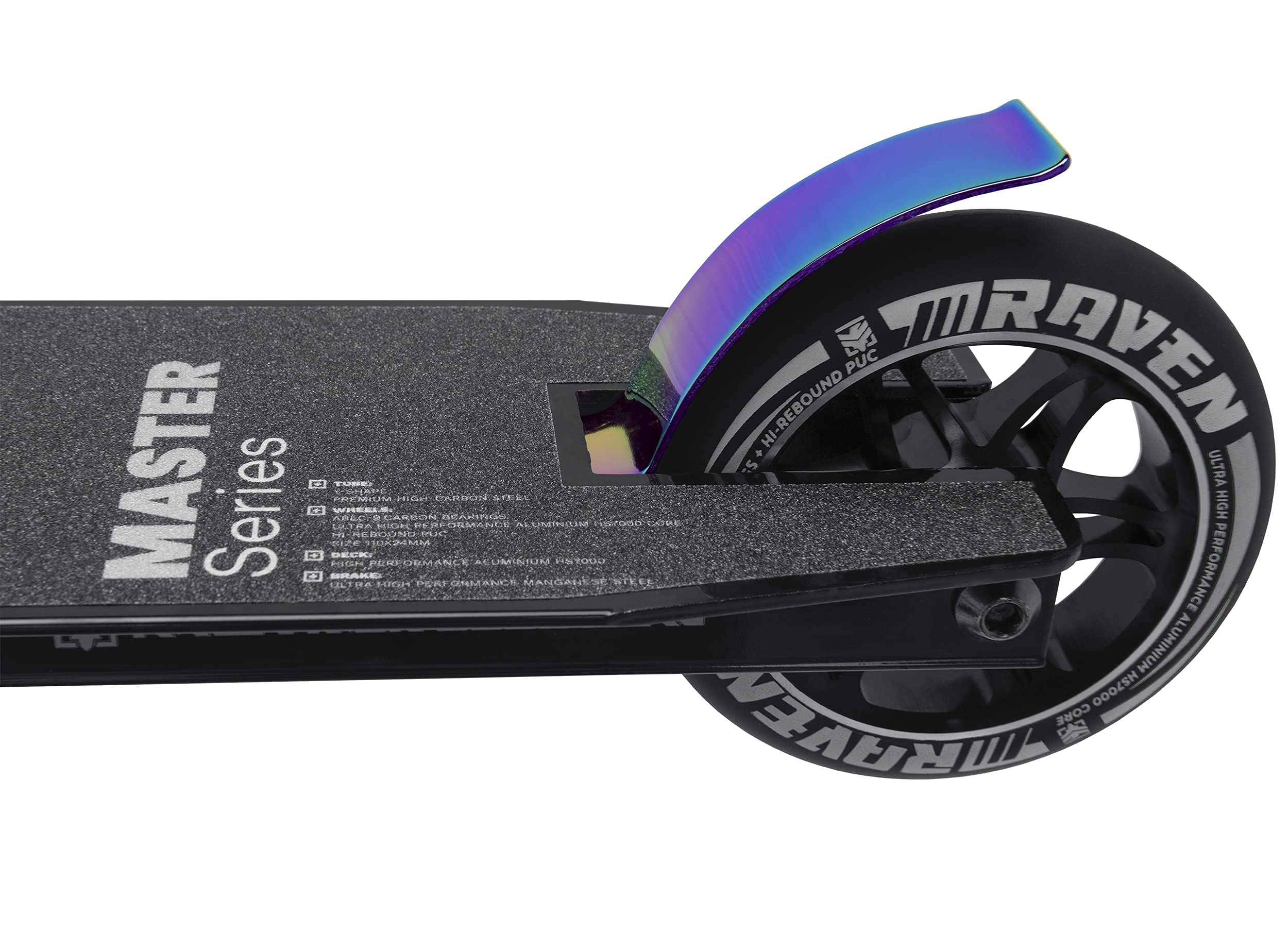 Raven - Trottinette Freestyle Evolution Master 110mm RAVEN Master Adulte Enfant Neo Chrome Mixte Stunt Scooter Robuste Kickscooter Adulte Enfant Mixte Freestyle Neo Chrome