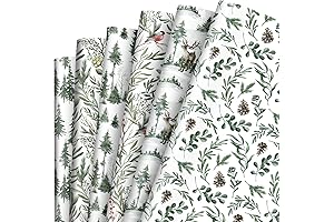 Wrap Your Gifts with the Spirit of the Forest: AnyDesign Watercolor Pine Tree Wrapping Paper