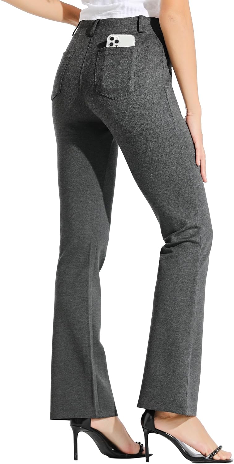 Willit Women's Yoga Dress Pants Bootcut Stretch Work Slacks Office Pants 4 Pockets 28"/29"/30"/31"/33" - Image 2