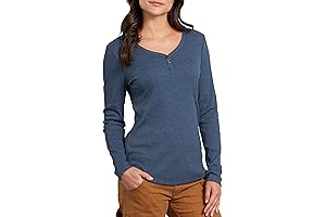 Women's Long-Sleeve 3-Button Henley Shirt