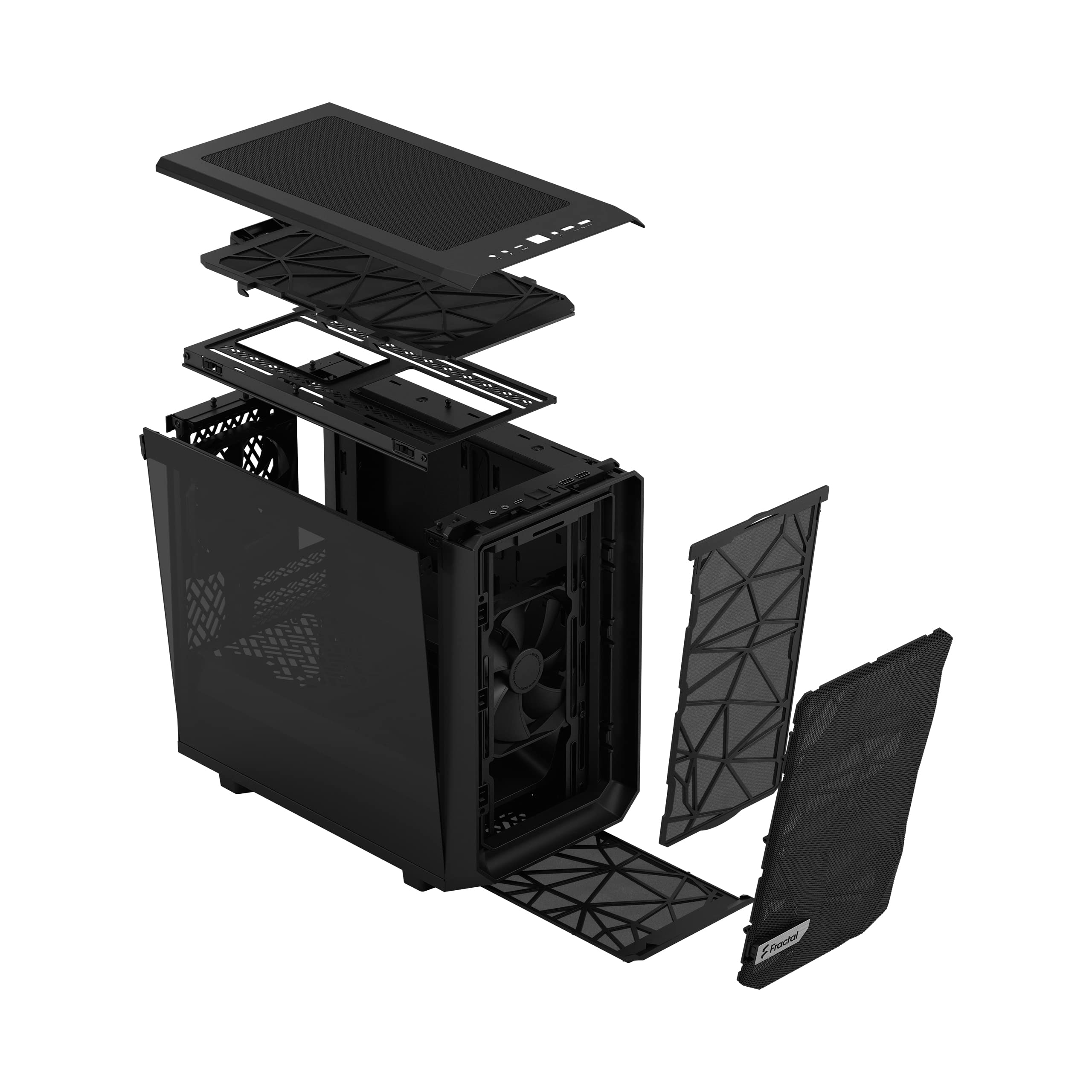 Fractal Design Meshify 2 Nano Black, Tempered Glass Dark Tint