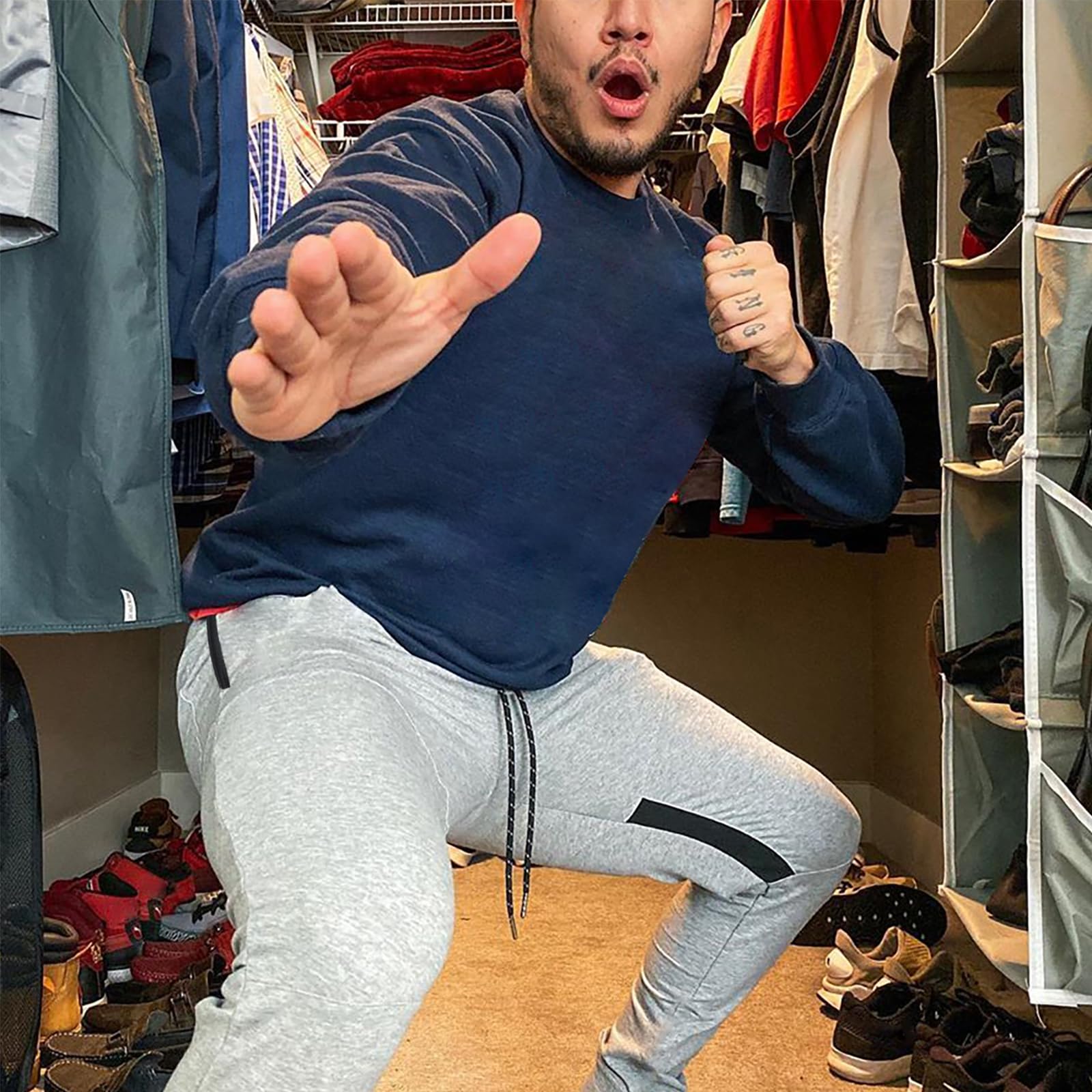 BROKIG Pantaloni della Tuta da Jogging da Palestra Vertex da Uomo con Tasche