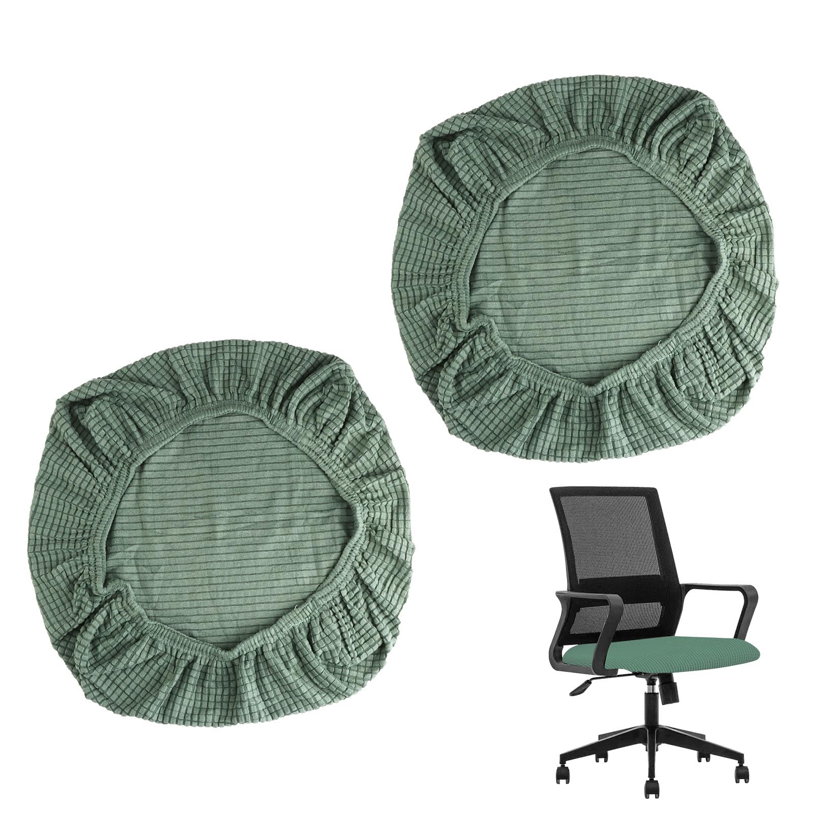 Cateye Office Chair Seat Cover 2 Pack, Dining Chair Seat Covers, Spandex Chair Covers, Universal Stretch Fit, Washable Slipcover Protector, Computer Office Chair Seat Cover, Gaming Chair Cover