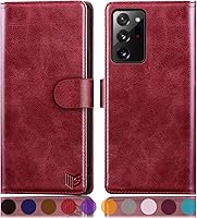 Vista 10 de SUANPOT Funda de piel tipo cartera para Samsung Galaxy Note 20 Ultra 5G de 6.9 pulgadas con bloqueo RFID, tarjetero para tarjetas de crédito, funda