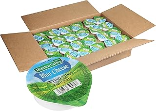 Ventura Foods Hidden Valley Blue Cheese Dressing - Chunky Dip Blue Cheese Salad Dressing, Creamy Coleslaw & Salad Dressings Vinaigrette, Single Serve Round Cups Bulk - 120 Pack / 1.5 oz.
