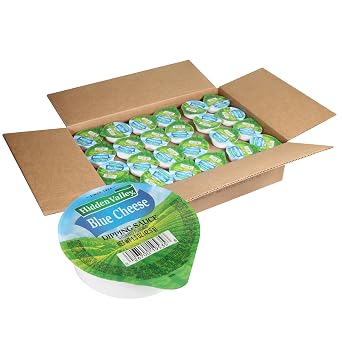 Ventura Foods Hidden Valley Blue Cheese Dressing - Chunky Dip Blue Cheese Salad Dressing, Creamy Coleslaw & Salad Dressings Vinaigrette, Single Serve Round Cups Bulk - 120 Pack / 1.5 oz.