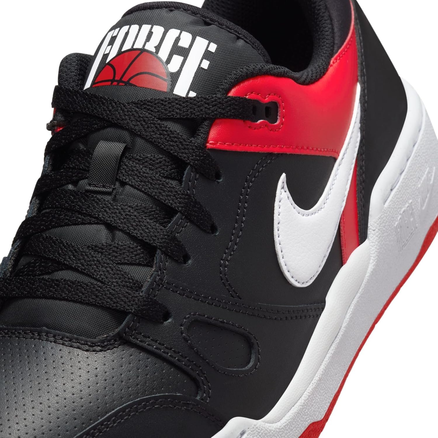 Nike Full Force LO-Black/White-University RED-8UK 6