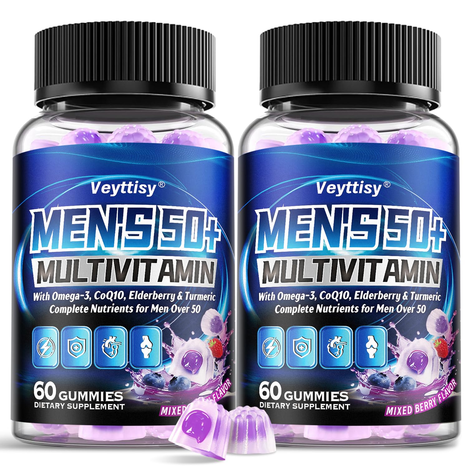Veyttisy Sugar Free Multivitamin Gummies for Men 50 Plus