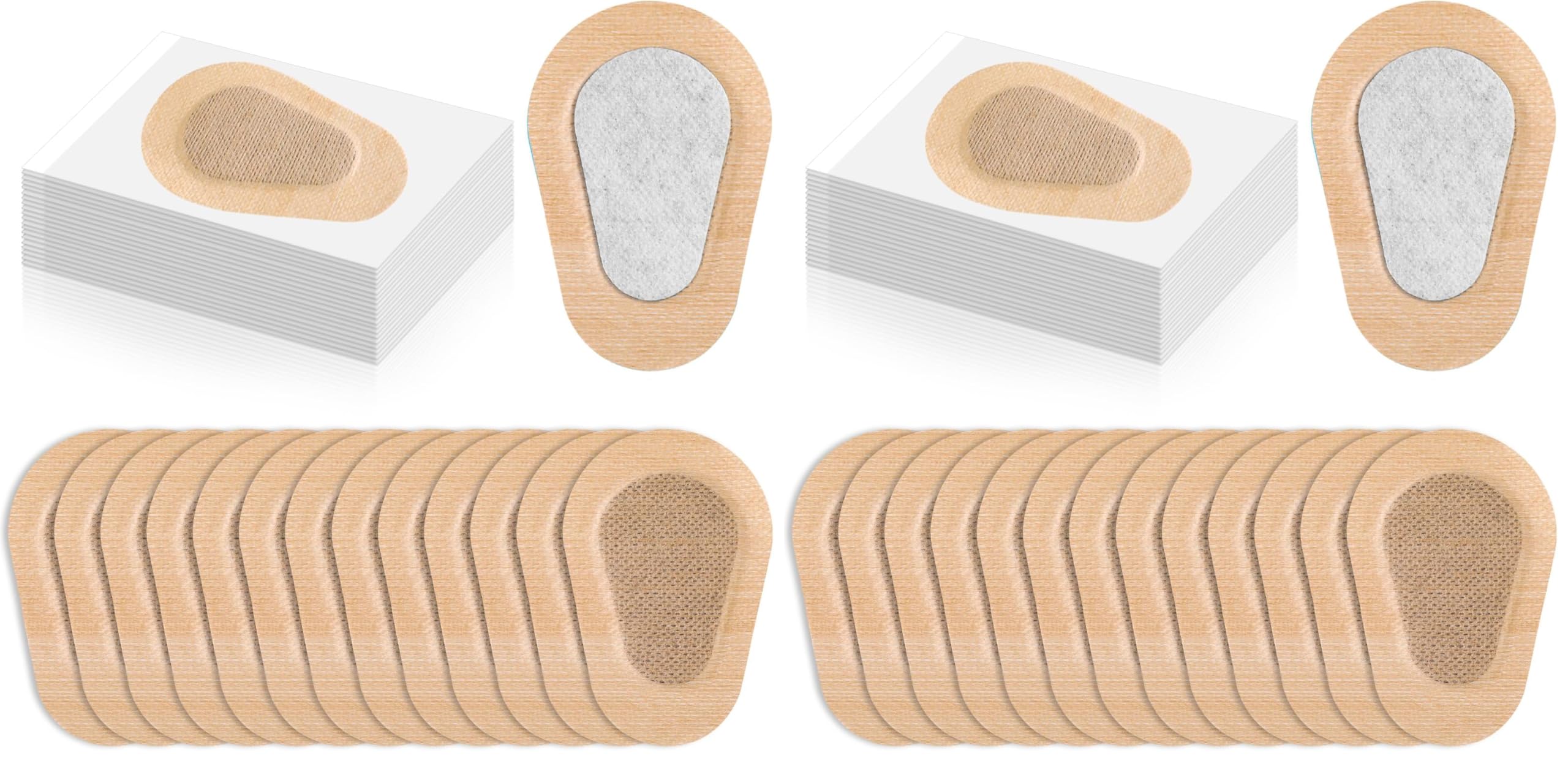 Panitay 40 Pcs Adhesive Eye Patche for Adult, 3.3 x 2.3 Inch, Nude