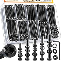 Vista 14 de Taiss 10 piezas de tornillos de cabeza hexagonal de 5/16-18x1, pernos para muebles, tornillos para muebles de acero inoxidable 304, pernos de 1/4