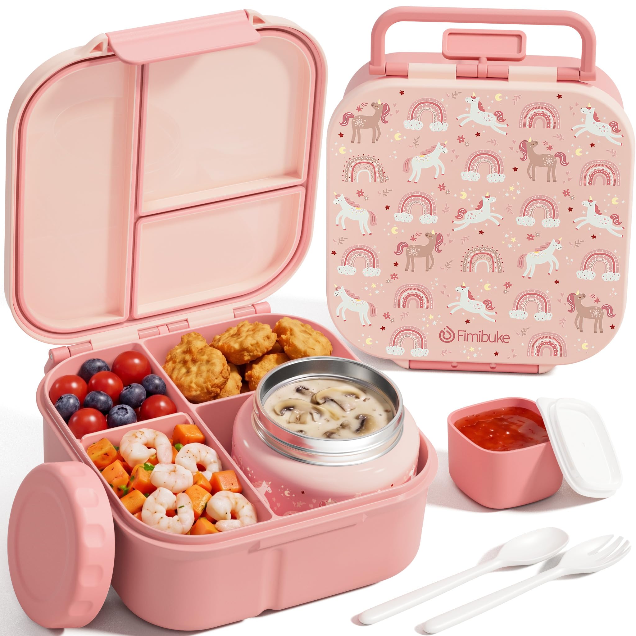 Photo 1 of Fimibuke Bento Box for Kids with Food Jar